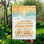 2. Way Maker God Garden Flag Mockup 5