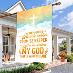 2. Way Maker God House Flag Mockup 3