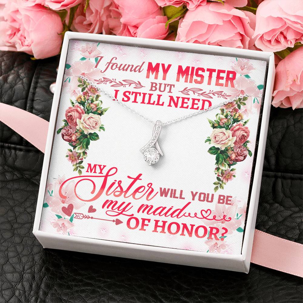 Will You Be My Maid Of Honor Alluring Beauty Necklace - Maid Of Honor Proposal Wedding Gift From Bride