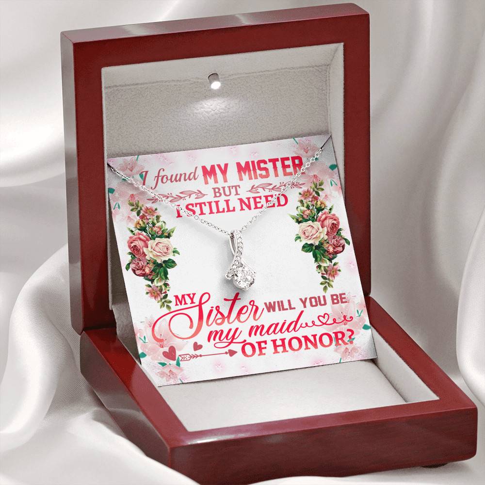 Will You Be My Maid Of Honor Alluring Beauty Necklace - Maid Of Honor Proposal Wedding Gift From Bride