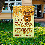 3QT. Home Is Where (Sample Design) Garden Flag Mockup 3