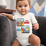 My Dad Your Dad Firefighter Daddy Cute Baby Onesie - Proud Fireman Children Baby Toddlers Bodysuit