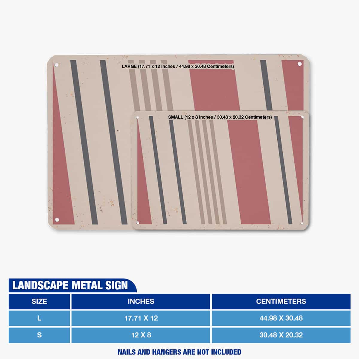 Landscape Metal Sign Size Guide