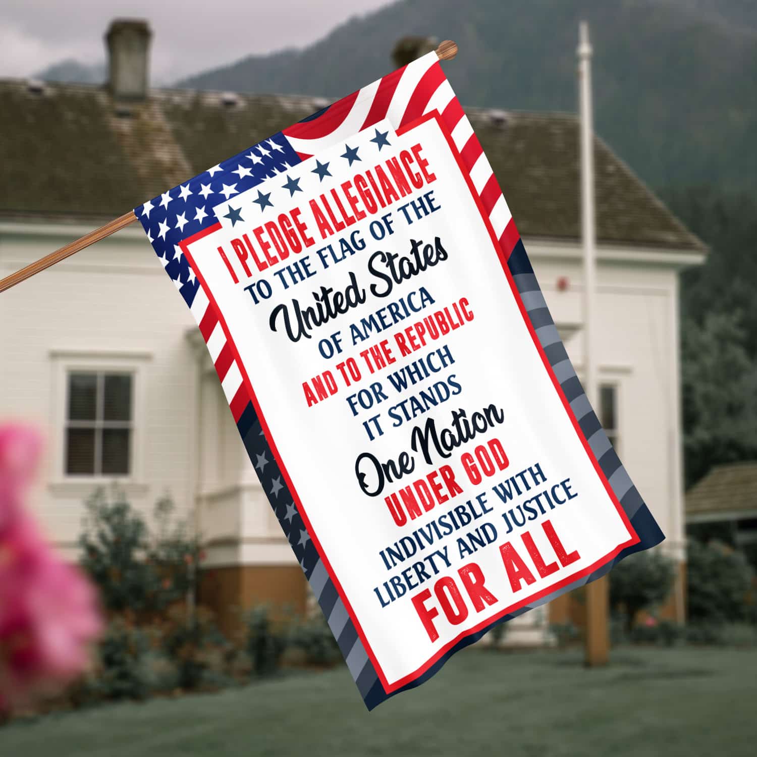 Side - 30x40 House Flag Mockup 4