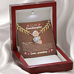 To My Granddaughter Once Upon A Time There Was A Little Girl Who Stole My Heart Love Knot Necklace