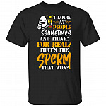 The Sperm Shirt, Black, Unisex T-Shirt