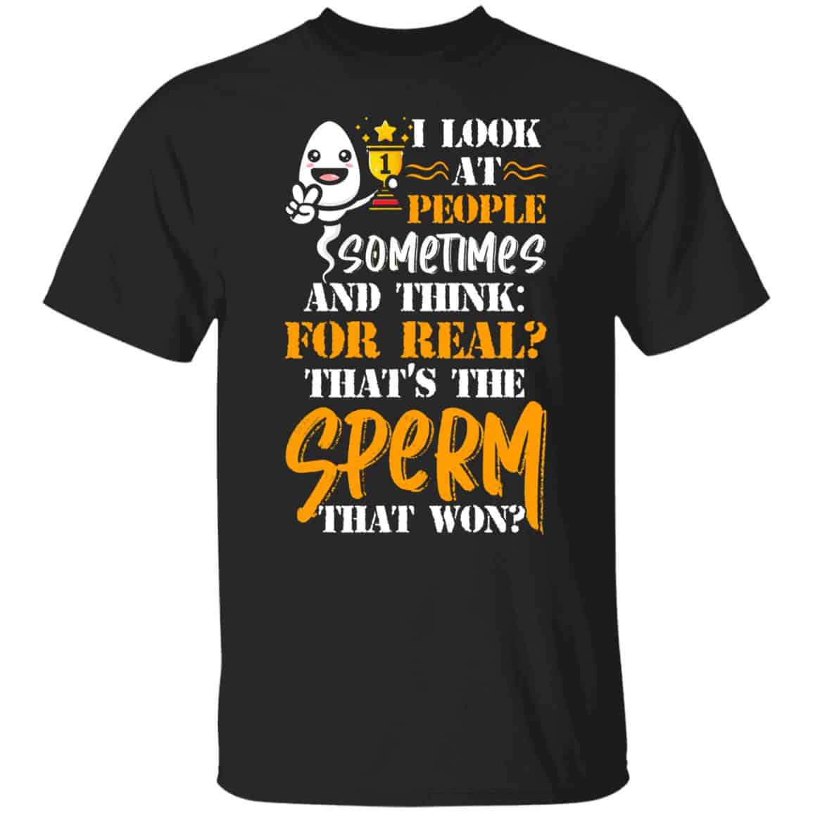 The Sperm Shirt, Black, Unisex T-Shirt
