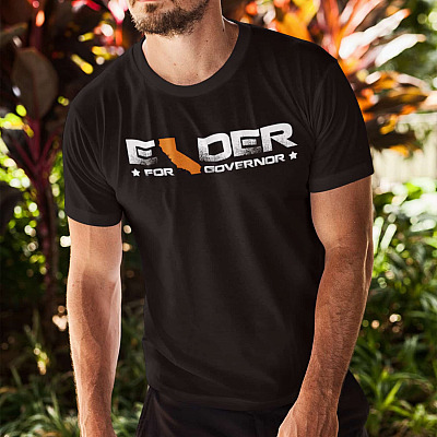 Alternative view of Larry Elder For Governor Of California T-Shirt - CA Governor Election T-Shirt