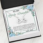 From Mom To My Lovely Daughter When The World Makes You Doubt Yourself Infinity Heart Pendant Necklace
