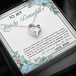 From Mom To My Lovely Daughter When The World Makes You Doubt Yourself Forever Love Heart Pendant Necklace