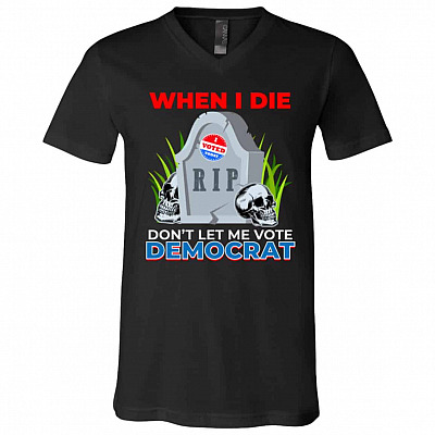 when i, Black, V-Neck T-Shirt