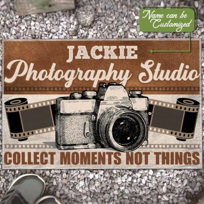 Personalized Name Photography Studio Welcome Indoor Outdoor Decorative Doormat - Photography Studio Welcome Doormat