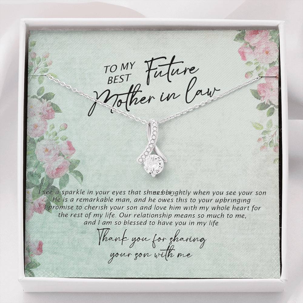 To My Best Future Mother In Law Thank You For Sharing Your Son With Me Alluring Beauty Necklace - Alluring Beauty Necklace