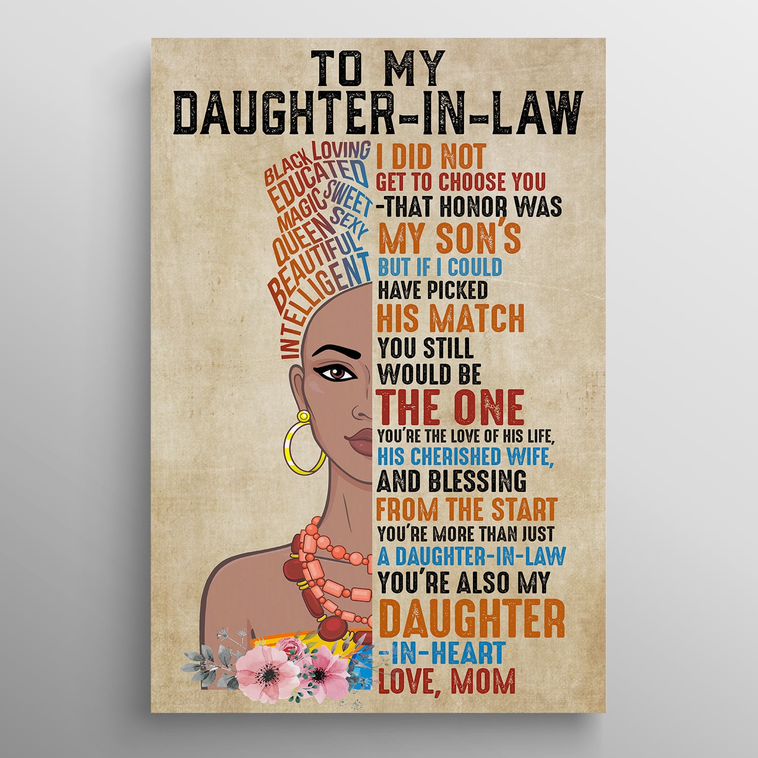 2UT. Afro Daughter In Law Canvas Portrait 1