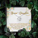 Bonus Daughter Life Give Me The Gift Of You Love Knot Necklace - Stepdaughter Step Daughter Jewelry Gifts