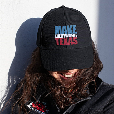 Make Everywhere Texas Twill Cap - High-Profile Snapback Hat - Trucker Hat