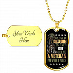 My Time In Uniform Is Over But Being A Veteran Never Ends Dog Tag Pendant Necklace - Veteran Gifts For Men