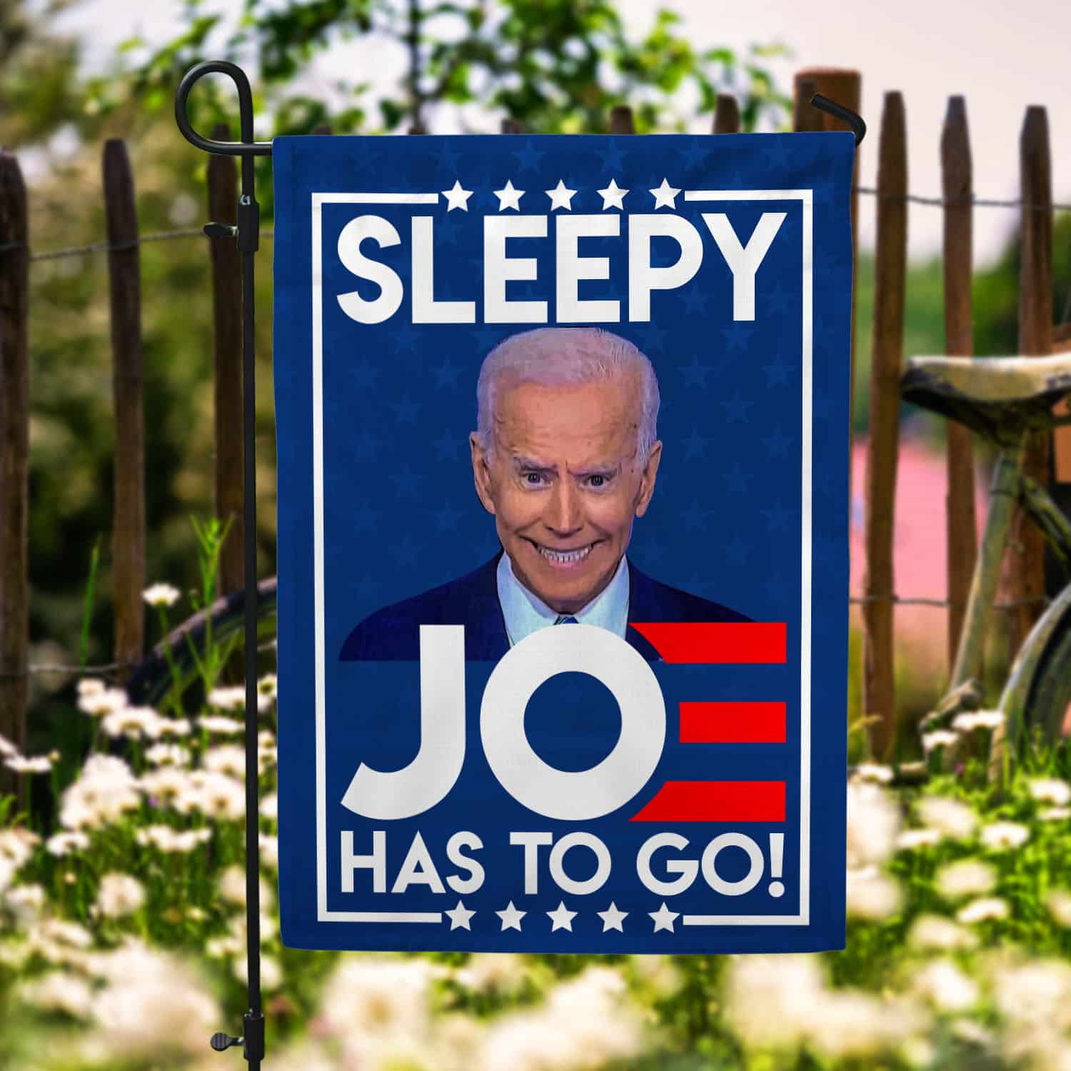 8MH. Sleepy Joe 30x40 Garden Flag Mockup 6