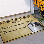10 HG. Do You Live Here sample design Doormat mockup 11