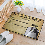 10 HG. Do You Live Here sample design Doormat mockup 2