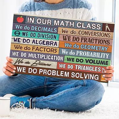 Alternative view of In Our Math Class We Do Decimals Math Classroom Decorations for Teachers Framed Canvas Prints - Unframed Poster