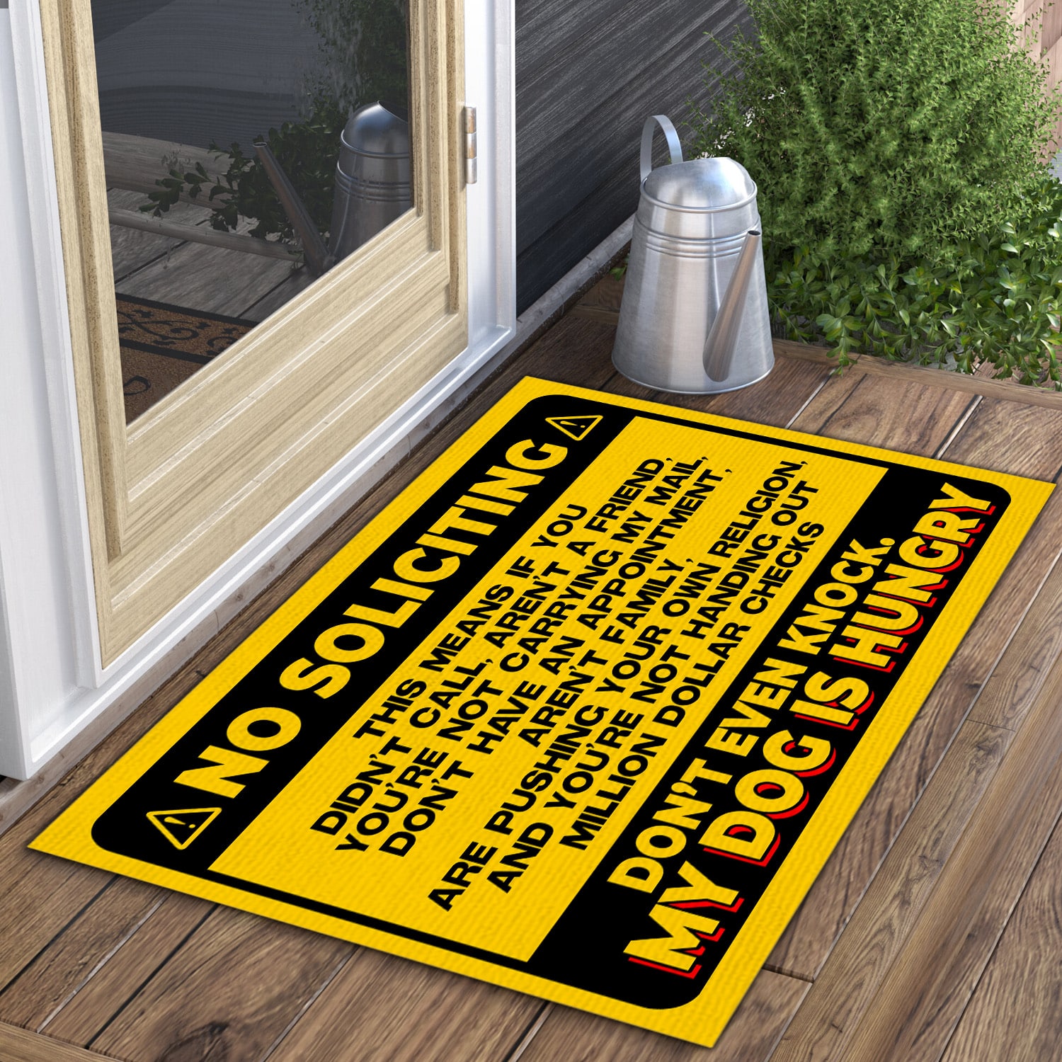 10NH. No Soliciting Doormat (6) Doormat mockup 3