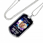 I Will Carry You With Me Until I See You Again Personalized Photo Memorial Dog Tag Pendant Necklace