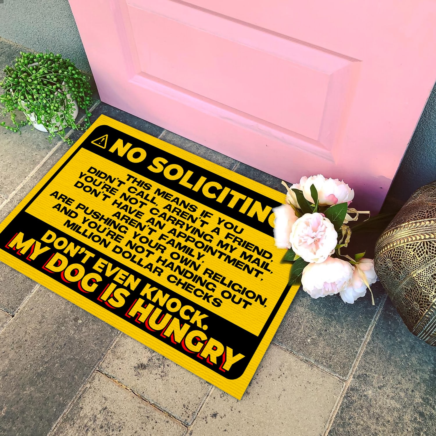 10NH. No Soliciting Doormat (6) Doormat mockup 4