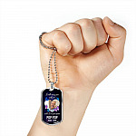 I Will Carry You With Me Until I See You Again Personalized Photo Memorial Dog Tag Pendant Necklace