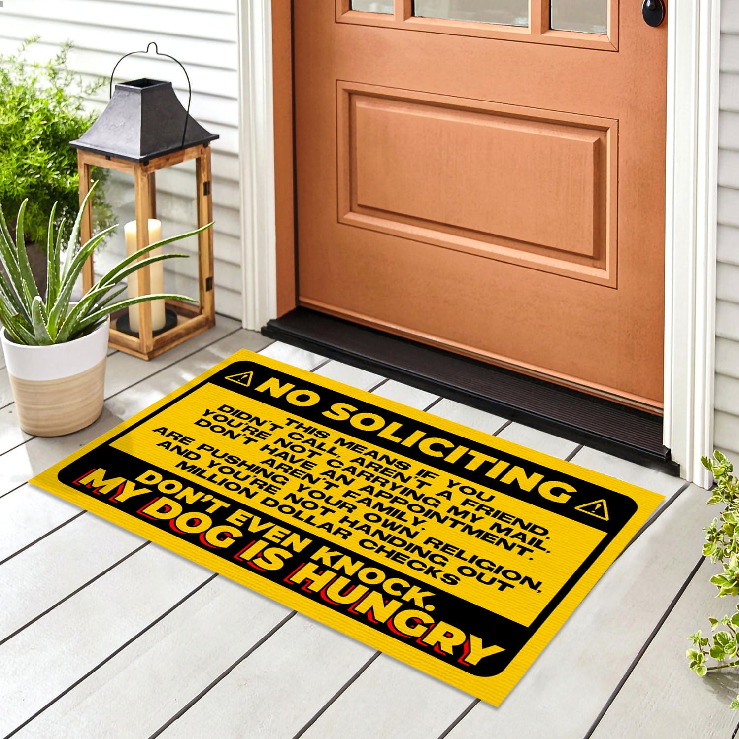 10NH. No Soliciting Doormat (6) Doormat mockup 8