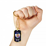 I Will Carry You With Me Until I See You Again Personalized Photo Memorial Dog Tag Pendant Necklace