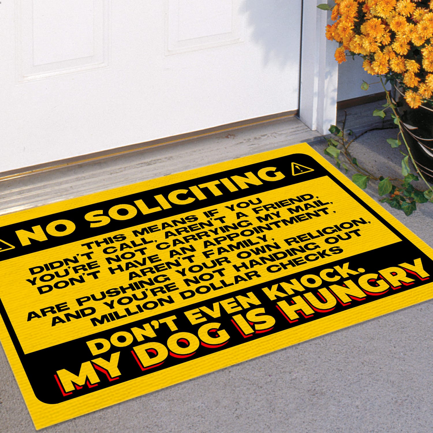 10NH. No Soliciting Doormat (6) Doormat mockup 11