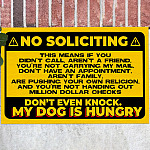 10NH. No Soliciting Doormat (6) outdoor thẳng