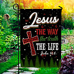 5MH. Jesus Way Flag 30x40 Garden Flag Mockup 1