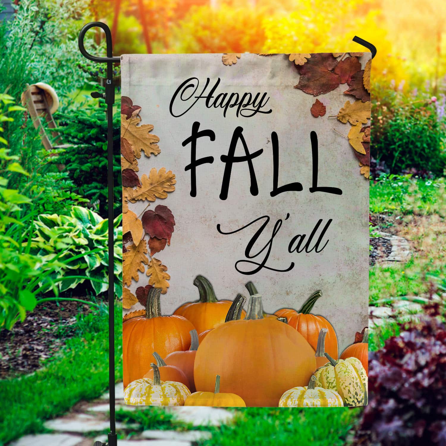 1MH. Happy Fall 30x40 Garden Flag Mockup 1