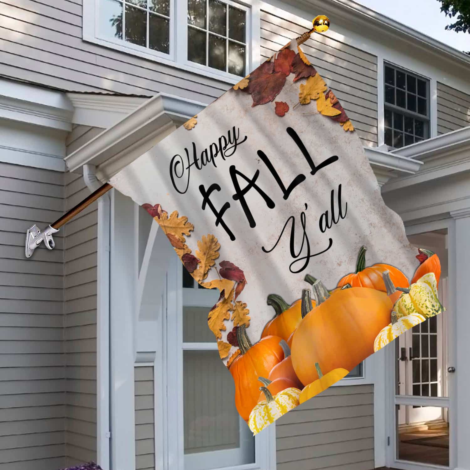 1MH. Happy Fall 30x40 House Flag Mockup 6