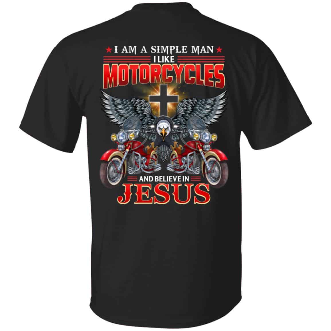 I Am A Simple Man I Like Motorc, Black, Unisex T-Shirt