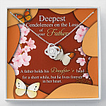 Deepest Condolence On The Loss Of Your Father Memorial Love Knot Necklace - Remembrance Sympathy Gifts - Love Knot Necklace