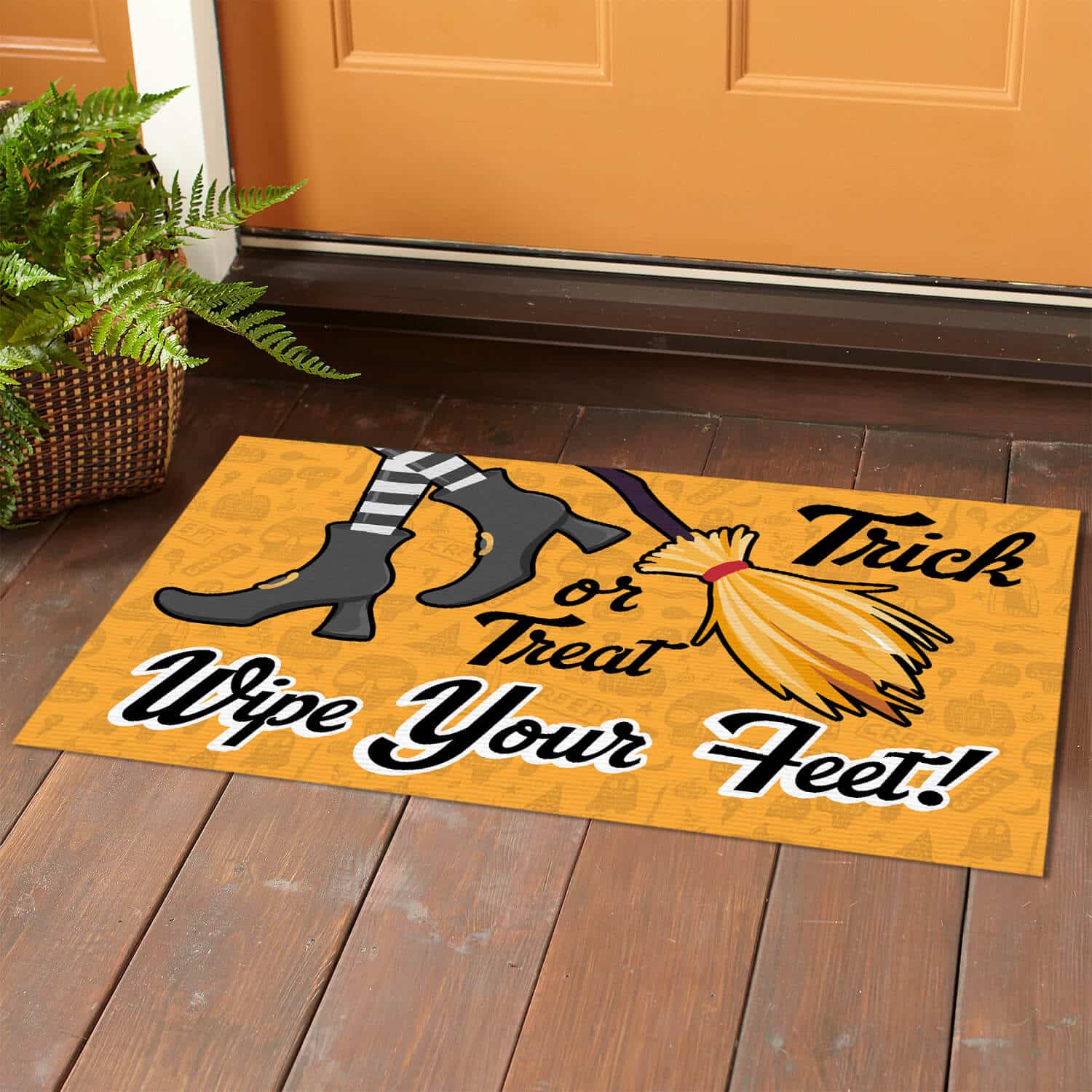 6HV. Trick Or Treat- (6) Doormat mockup 1