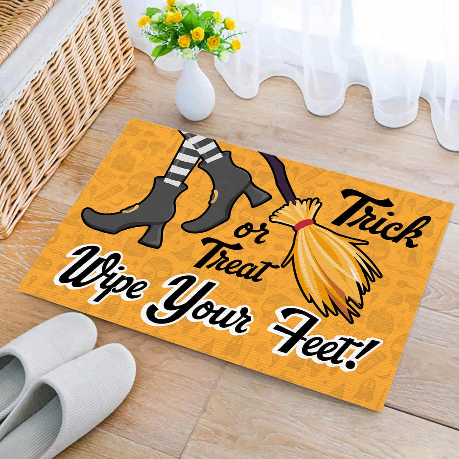6HV. Trick Or Treat- (6) Doormat mockup 2