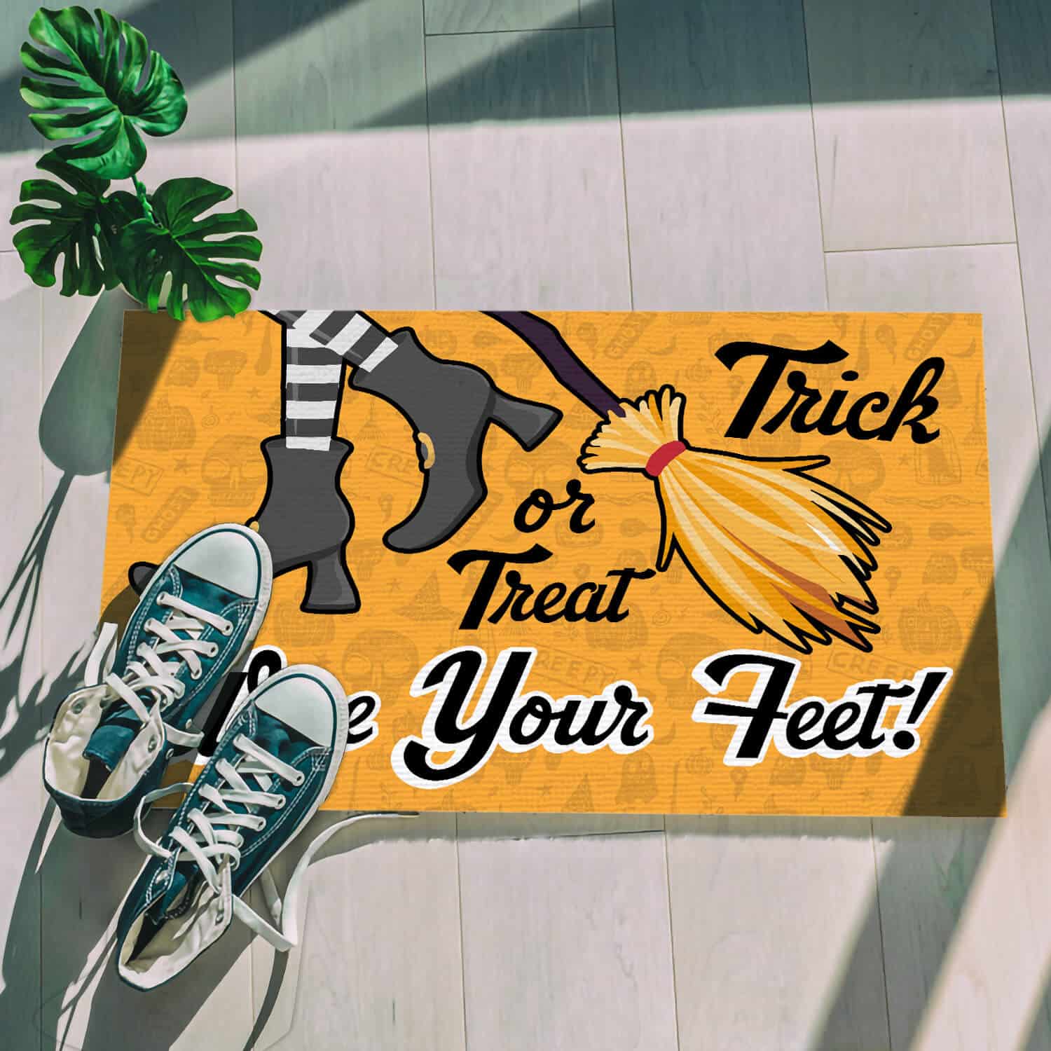6HV. Trick Or Treat- (6) Doormat mockup 5