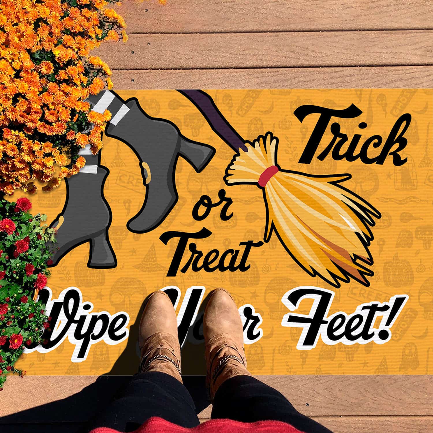6HV. Trick Or Treat- (6) Doormat mockup 7
