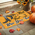 6HV. Trick Or Treat- (6) Doormat mockup 9