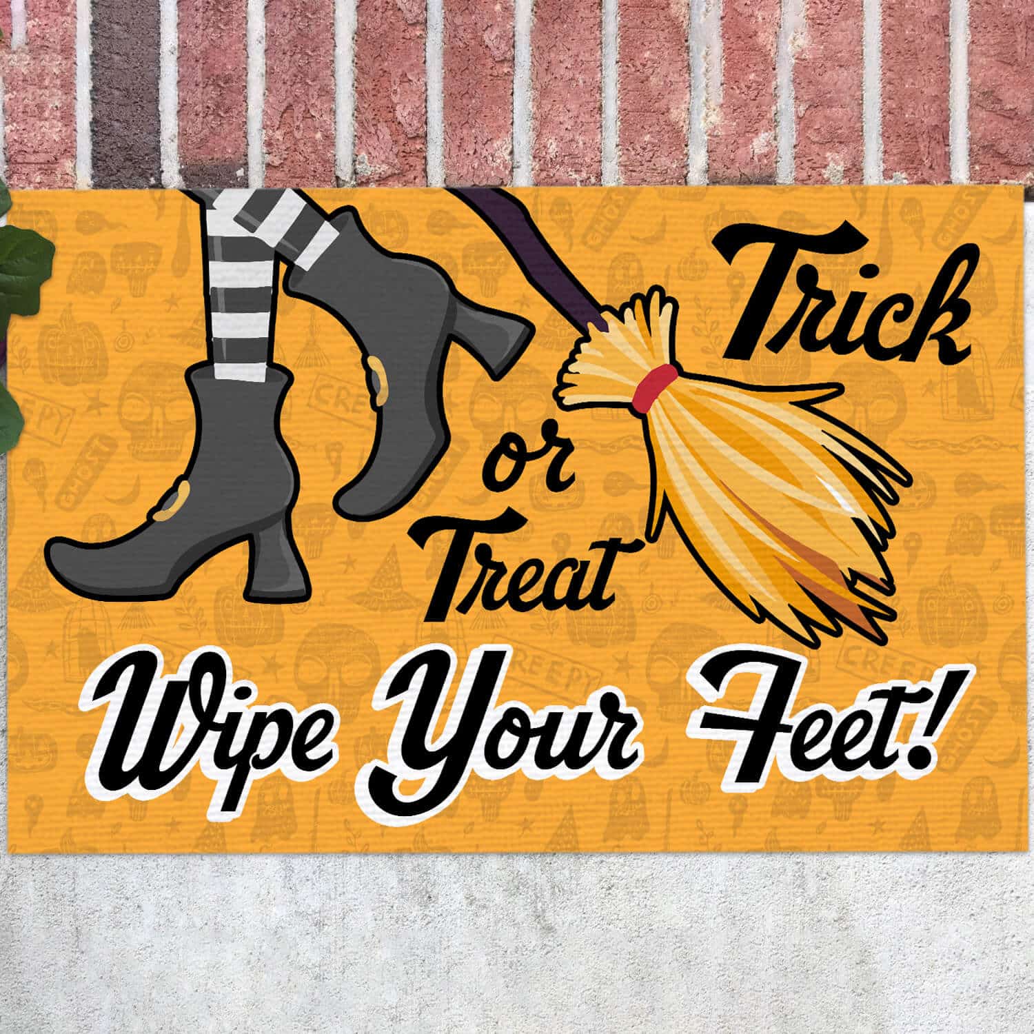 6HV. Trick Or Treat- (6) Doormat mockup 12
