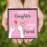 Mom and Daughter Always My Daughter Forever My Friend Interlocking Hearts Pendant Necklace