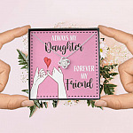 Mom and Daughter Always My Daughter Forever My Friend Love Knot Pendant Necklace