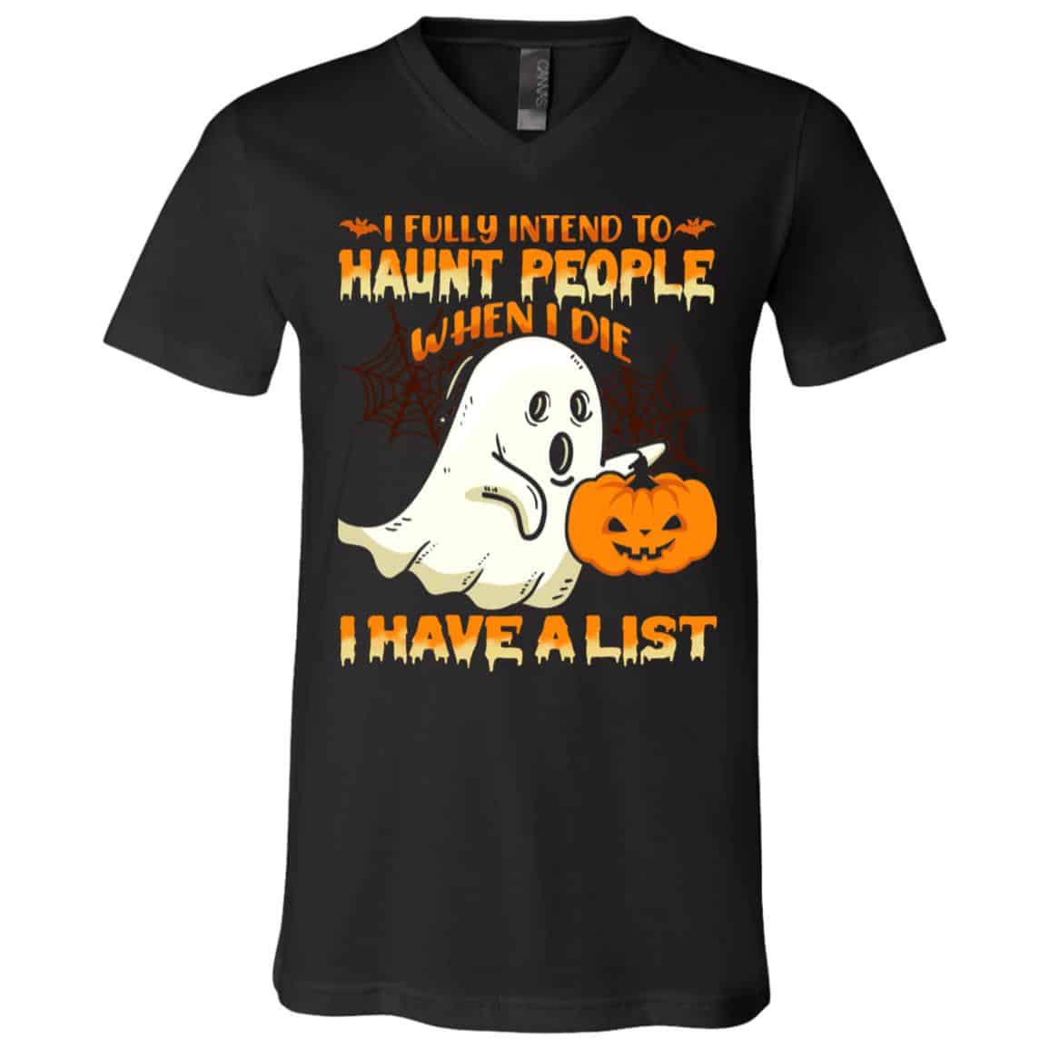 haunt, Black, V-Neck T-Shirt haunt, Black, V-Neck T-Shirt