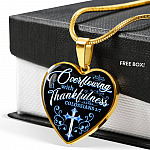 Overflowing With Thankfulness Heart Pendant Necklace Overflowing With Thankfulness Heart Pendant Necklace