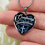Overflowing With Thankfulness Heart Pendant Necklace Overflowing With Thankfulness Heart Pendant Necklace