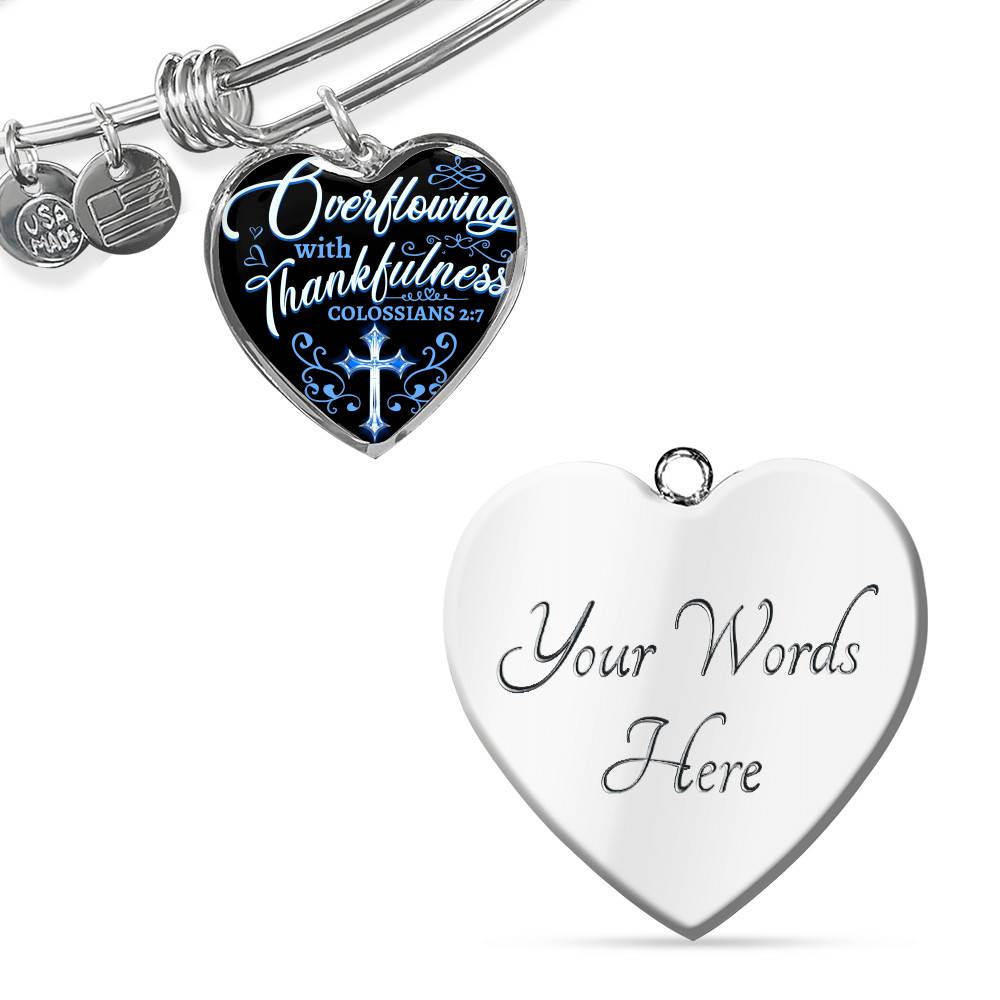 Overflowing With Thankfulness Heart Pendant Necklace Overflowing With Thankfulness Heart Pendant Necklace